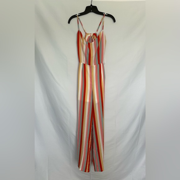 Hyfve Colorful Striped‎ Jumpsuit with Back Tie Detail - NWT - Picture 1 of 7